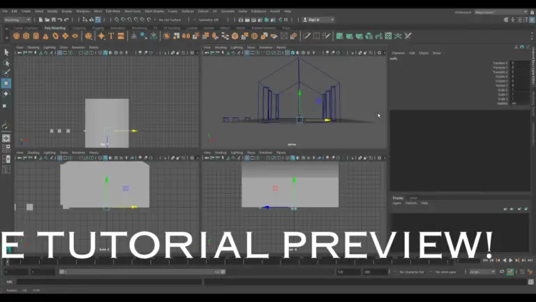 Maya 3D House Tutorial Preview