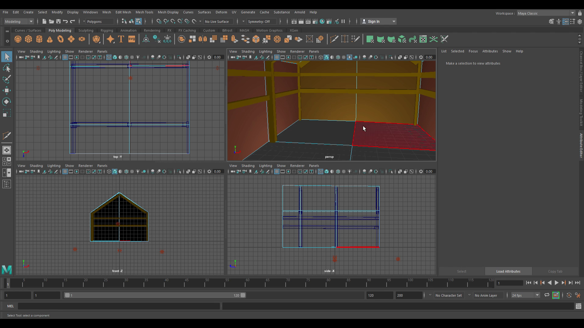 Splitting Polygons on Maya 3D